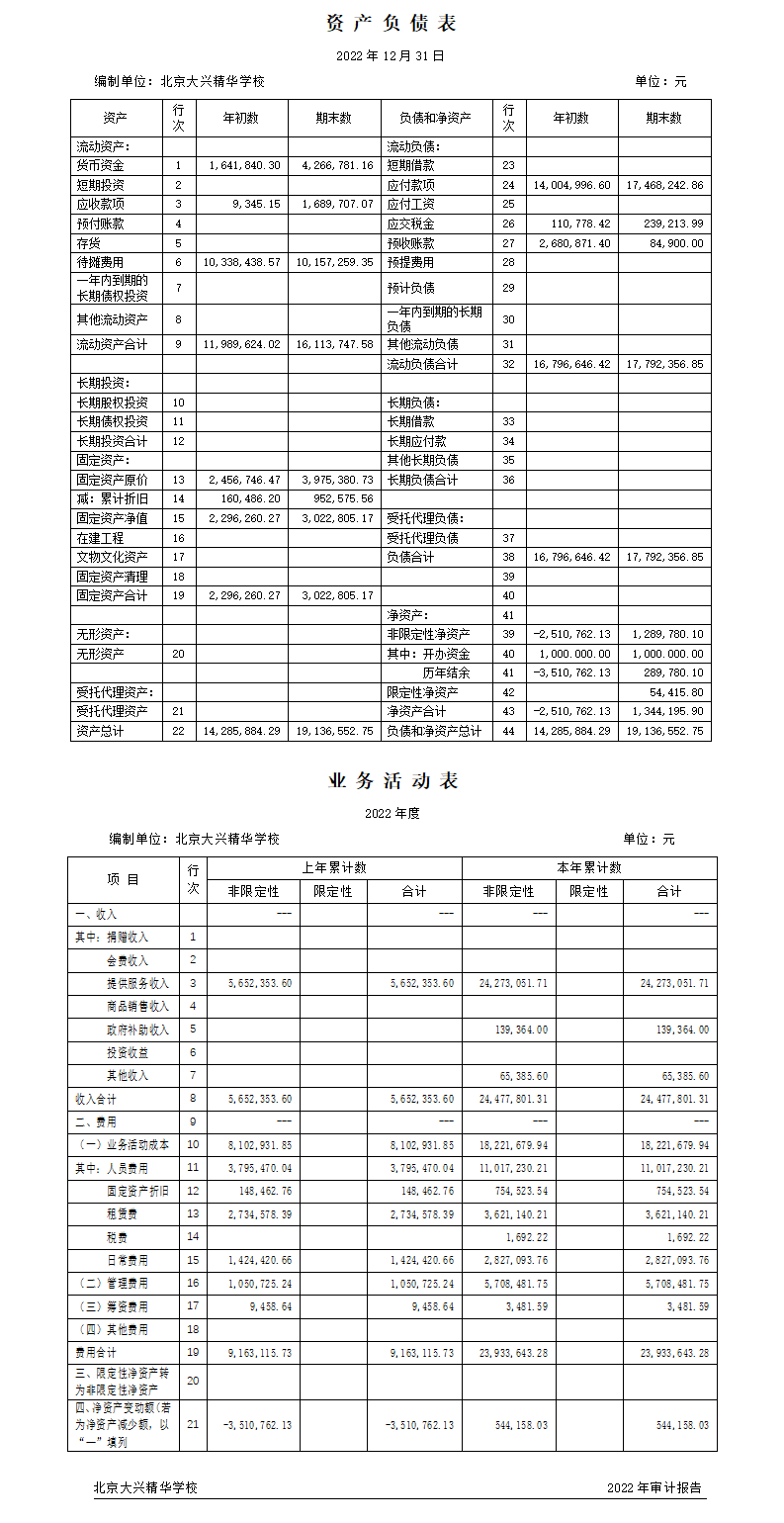 审计报告